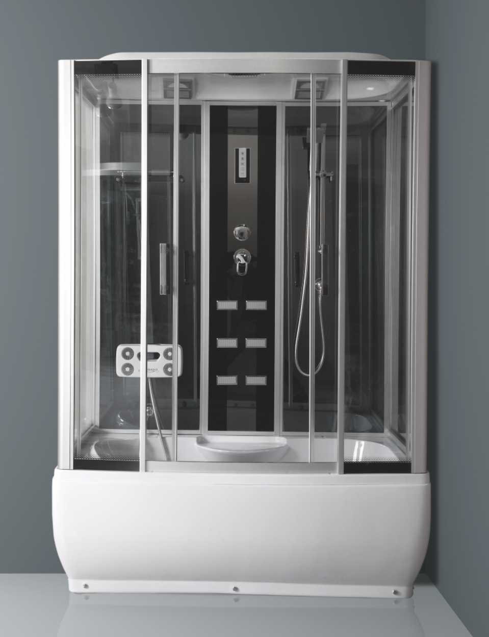 W-309 Hydro Massage Bathroom Shower Cabin with Foot Massager, Shelf