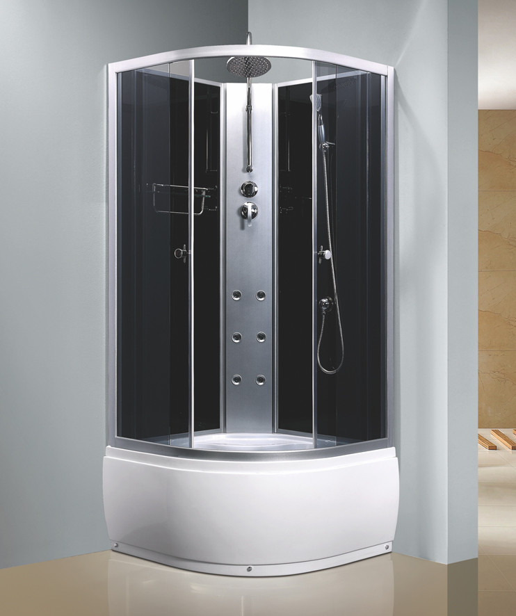 W-919 Massage Shower Cabin with 6 Jets, Shelf, Top Shower, without Roof