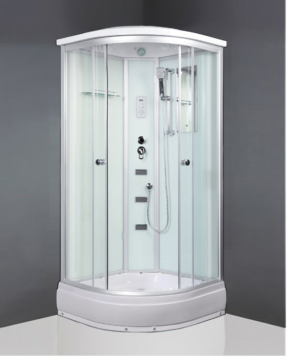 W-902 Massage Shower Cabin with Massage Jets, Shelf, Top Shower, Handheld Shower,Mirror