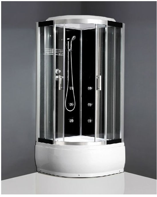 W-905 Massage Shower Cabin with Massage Jets, Shelf, Top Shower, Handheld Shower,Mirror