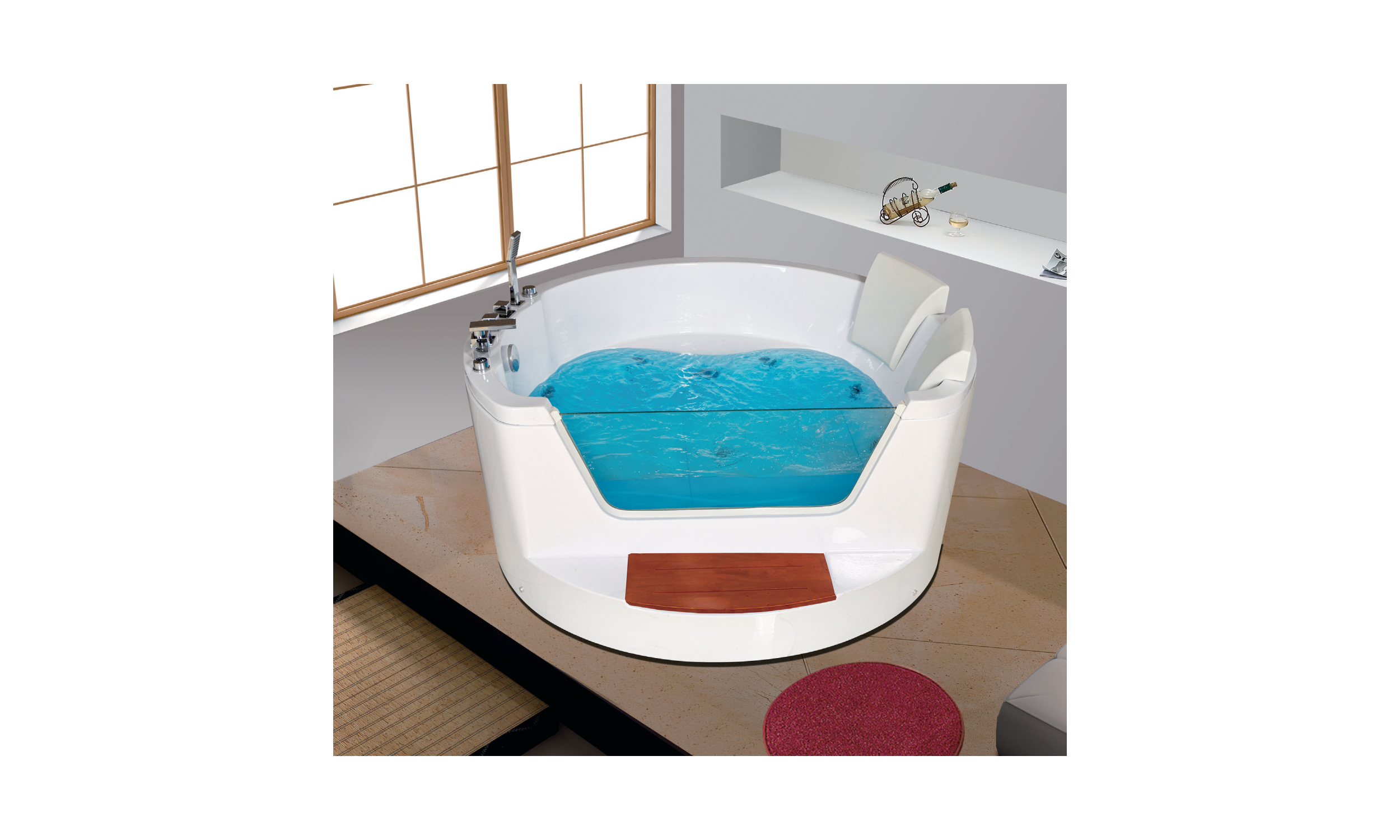 What is a hydromassage tub?